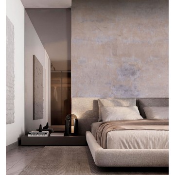 Fakóbarna kék foltos mintázatú posztertapéta, modern indusztriális stílusban (2,21 x 2,80 cm) FW4050-3