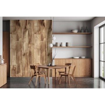 Barna deszka mintázatú posztertapéta (1,06 x 2,80 cm) FW4051-10