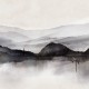 Fekete fehér modern festmény hatású fali poszter, dombok (2,21 x 2,80 cm) FW4063-1