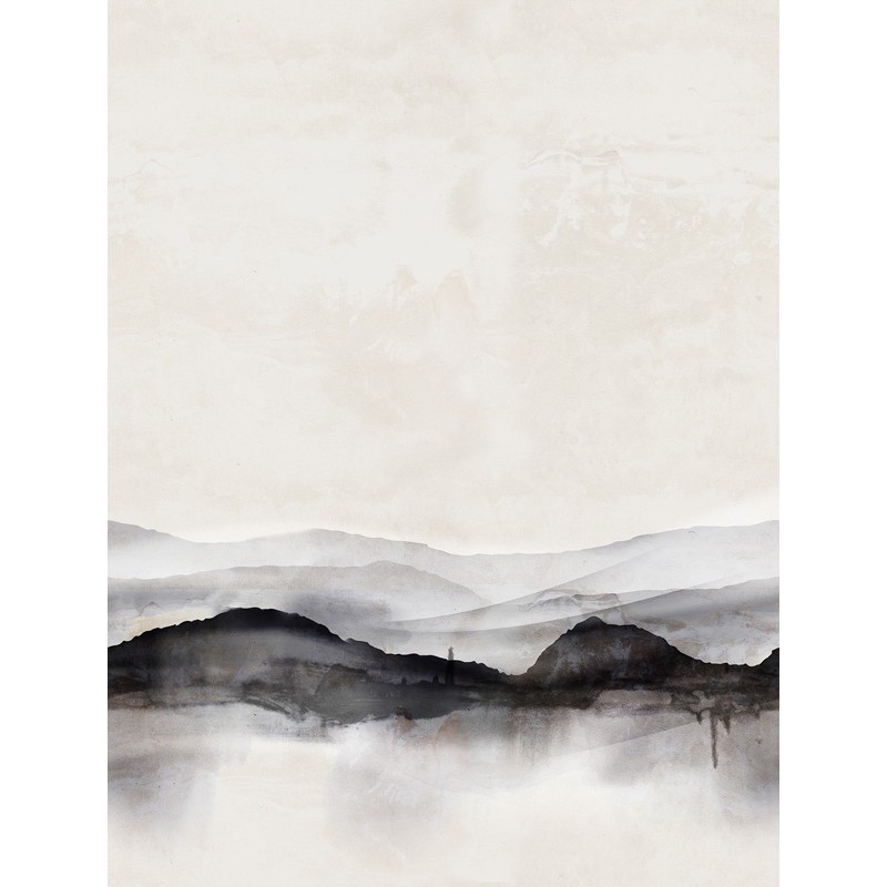 Fekete fehér modern festmény hatású fali poszter, dombok (2,21 x 2,80 cm) FW4063-1
