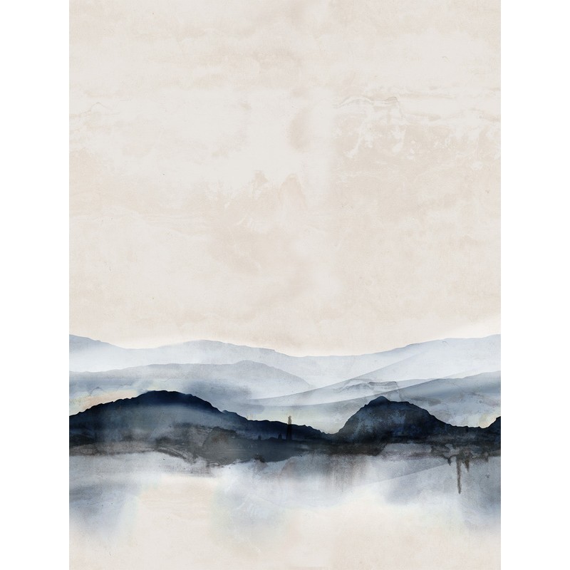 Modern festmény hatású fali poszter, dombok, kék és szürke (2,21 x 2,80 cm) FW4063-2