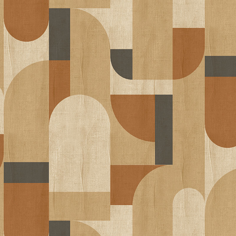 Barna retro stílusú poszter geometriai mintával (2,65 x 2,80 cm) FW4064-1