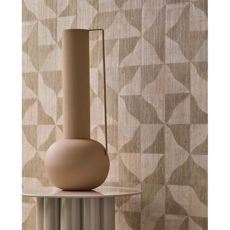 Design tapéta szabálytalan háromszög alakzatokkal taupe 340322 (Sensory)