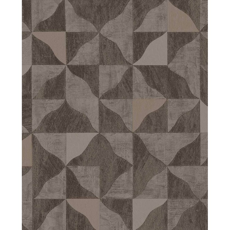 Design tapéta szabálytalan háromszög alakzatokkal barna 340324 (Sensory)