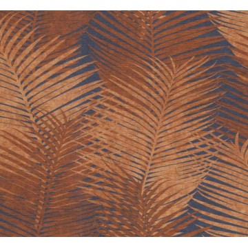 Strukturált design tapéta levelekkel, barna  (70 cm széles) 45101 (Chromatic)