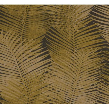 Strukturált design tapéta levelekkel sárga (70 cm széles) 45105 (Chromatic)