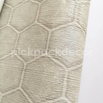 Strukturált felületű tapéta hatszögekkel, bézs (70 cm széles) 45126 (Chromatic)