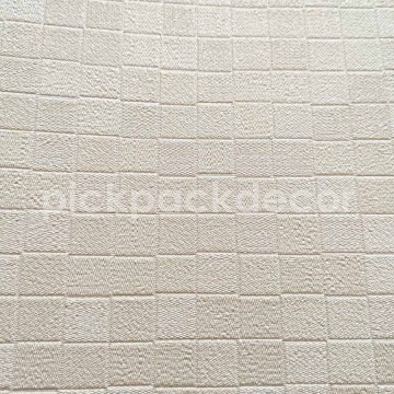 Strukturált apró négyzet mintás tapéta, krémszínű (70 cm széles) 45142 (Chromatic)