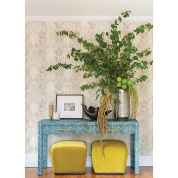 Könnyed elegáns tapéta növényekkel barack FD27014 (Terrace)