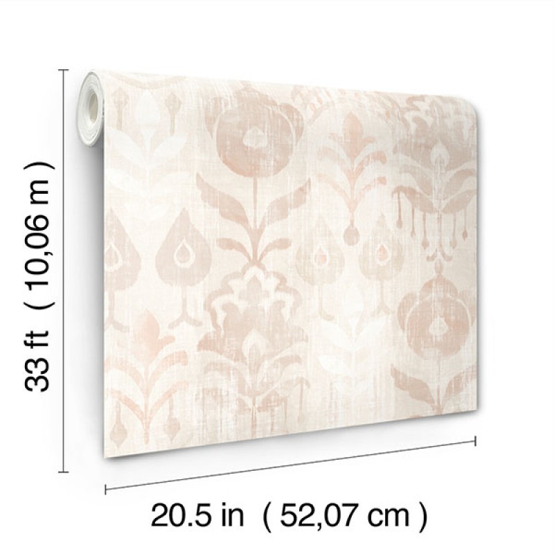 Könnyed elegáns tapéta növényekkel barack FD27014 (Terrace)