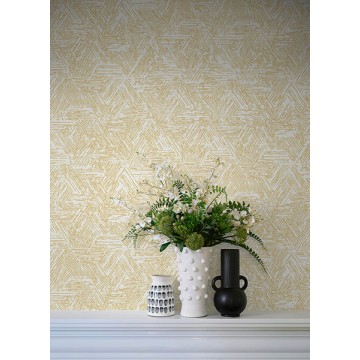 Mintás tapéta háromszögekkel sárga FD27032 (Terrace)