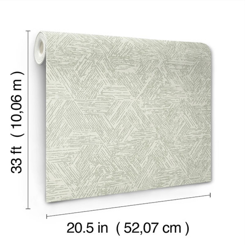 Mintás tapéta háromszögekkel zöld FD27035 (Terrace)