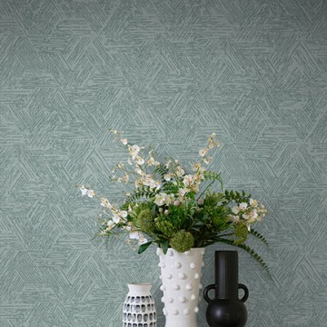 Mintás tapéta háromszögekkel zöld FD27036 (Terrace)