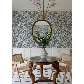 Bohém tapéta szürke zöld levelekkel FD27037 (Terrace)