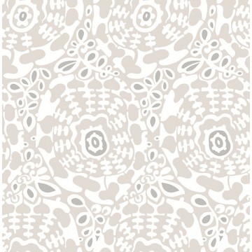 Bohém tapéta bézs levelekkel FD27038 (Terrace)