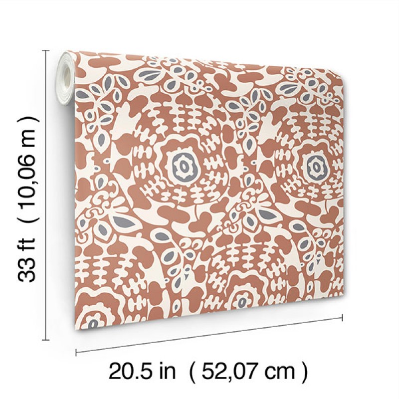 Bohém tapéta téglavörös FD27041 (Terrace)