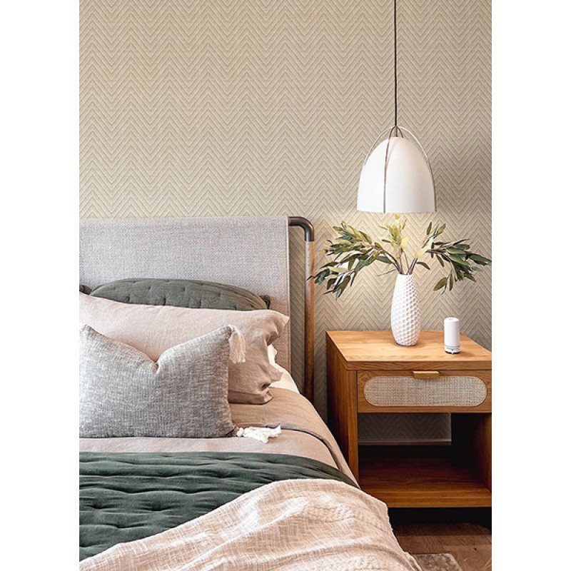 Chevron mintás tapéta drapp FD27045 (Terrace)