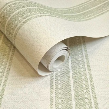 Csíkos tapéta pasztellzöld 91671 (Lost Garden)