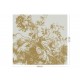 Homokszínű alapon arany metál effekt elegáns virágmintás posztertapéta, 3 méretben (300X280 cm) (Engraved Flowers) MW-116