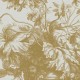 Homokszínű alapon arany metál effekt elegáns virágmintás posztertapéta, 3 méretben (300X280 cm) (Engraved Flowers) MW-116