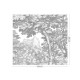 Fekete fehér fa növény mintás posztertapéta, 3 méretben (300X280 cm) (Engraved Landscapes) WP-779
