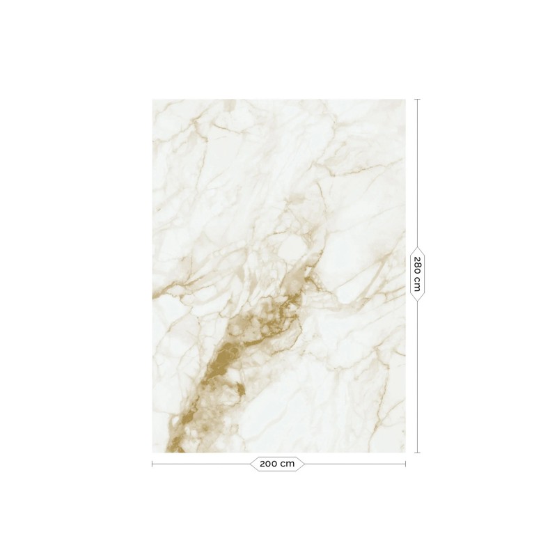 Fehér arany márvány posztertapéta, 3 méretben (300X280 cm) (Marble) MW-058