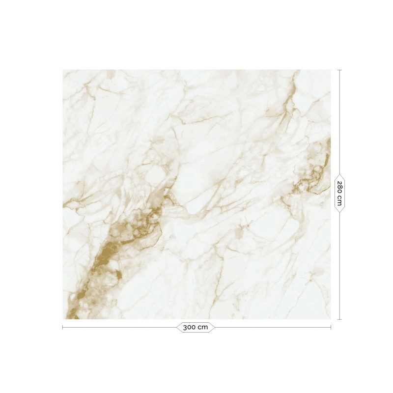 Fehér arany márvány posztertapéta, 3 méretben (300X280 cm) (Marble) MW-058