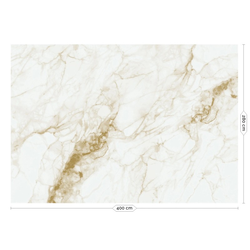 Fehér arany márvány posztertapéta, 3 méretben (300X280 cm) (Marble) MW-058