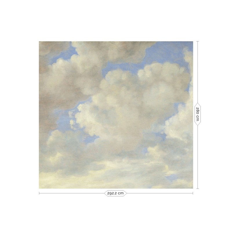 Felhők kék bézs fali poszter, 3 méretben (300X280 cm) (Golden Age Clouds) WP-205