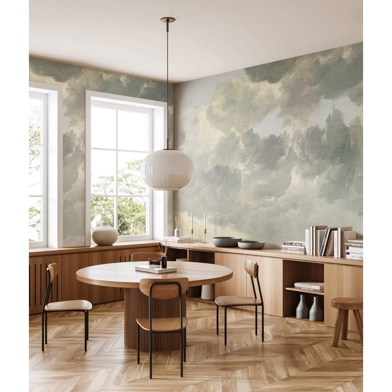 Felhők szürke fali poszter, 3 méretben (300X280 cm) (Golden Age Clouds) WP-206