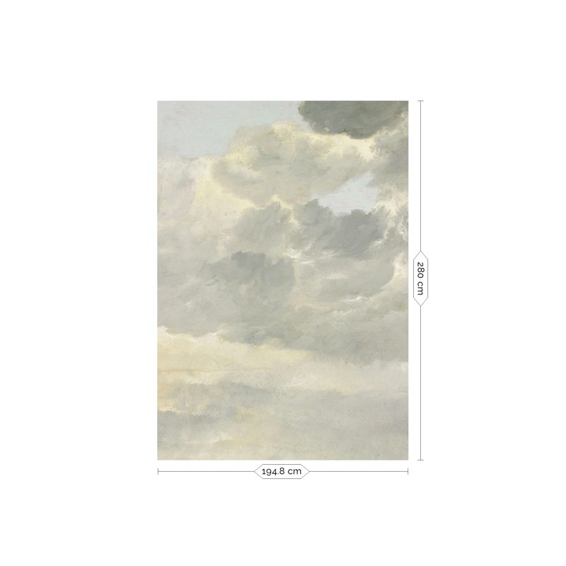 Felhők szürke fali poszter, 3 méretben (300X280 cm) (Golden Age Clouds) WP-206