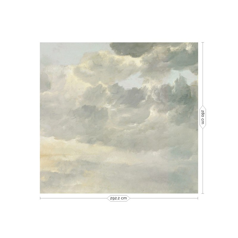 Felhők szürke fali poszter, 3 méretben (300X280 cm) (Golden Age Clouds) WP-206