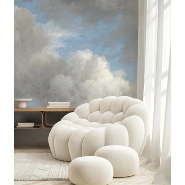 Felhők kék fehér fali poszter, 3 méretben (300X280 cm) (Golden Age Clouds) WP-392