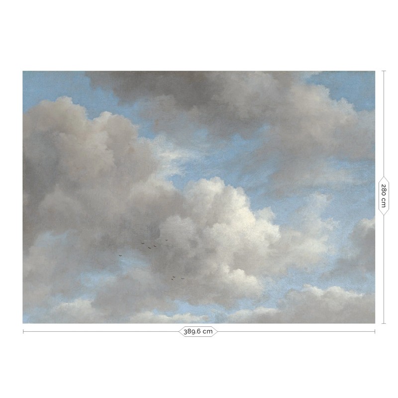 Felhők kék fehér fali poszter, 3 méretben (300X280 cm) (Golden Age Clouds) WP-392