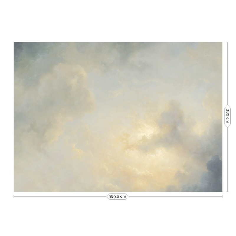 Felhők szürke krém fali poszter, 3 méretben (300X280 cm) (Golden Age Clouds) WP-393