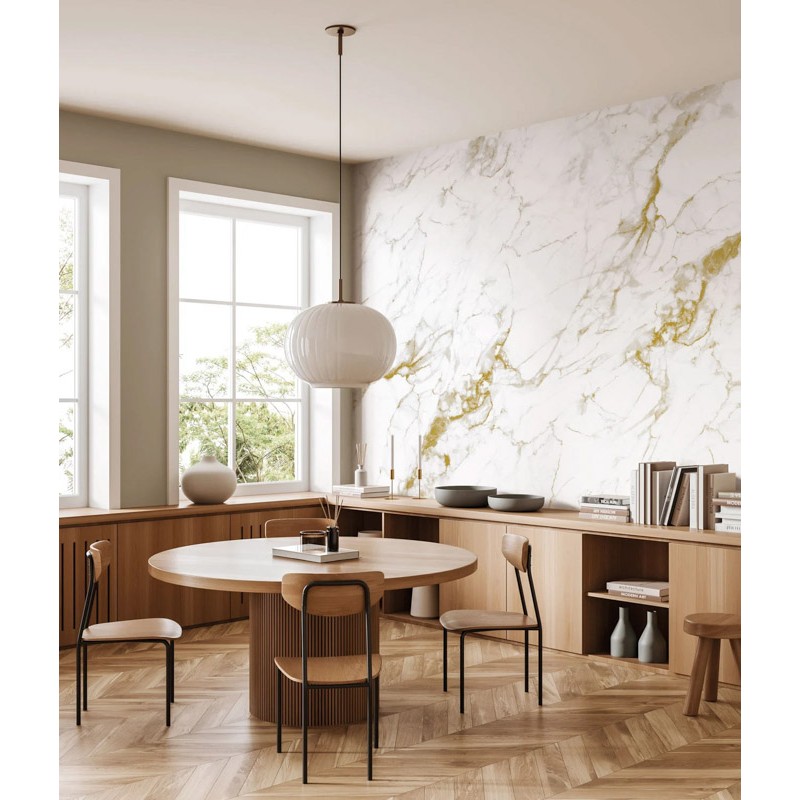 Fehér arany márvány posztertapéta, 3 méretben (300X280 cm) (Marble) WP-554