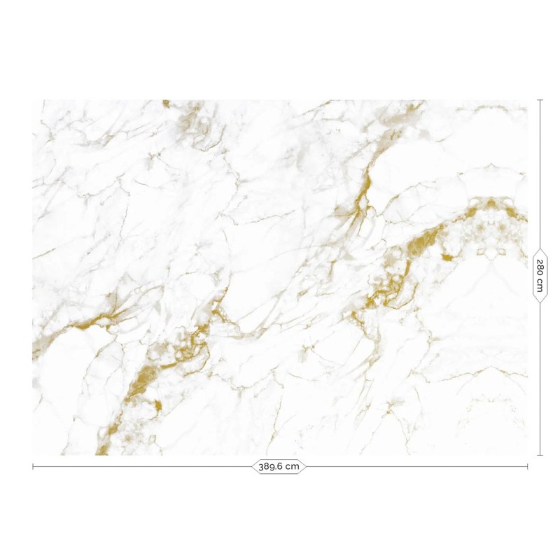 Fehér arany márvány posztertapéta, 3 méretben (300X280 cm) (Marble) WP-554