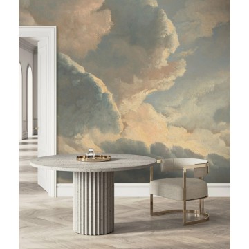 Felhők kékesszürke bézs fali poszter, 3 méretben (300X280 cm) (Golden Age Clouds) WP-785