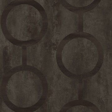 Kör mintával díszített design tapéta, fekete és szürke PRI206 (Prisma)