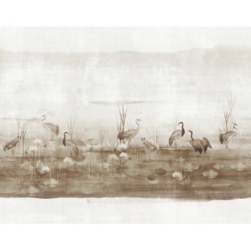 Barna fali poszter madarakkal DGIUM102 (381X300 cm)