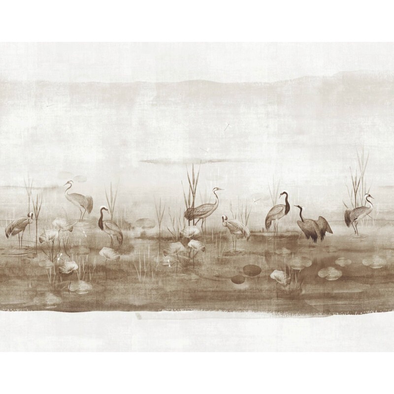 Barna fali poszter madarakkal DGIUM102 (381X300 cm)