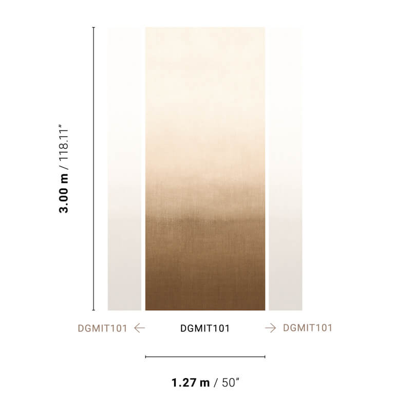 Barna fali poszter színátmenettel DGMIT101 (127X300 cm)