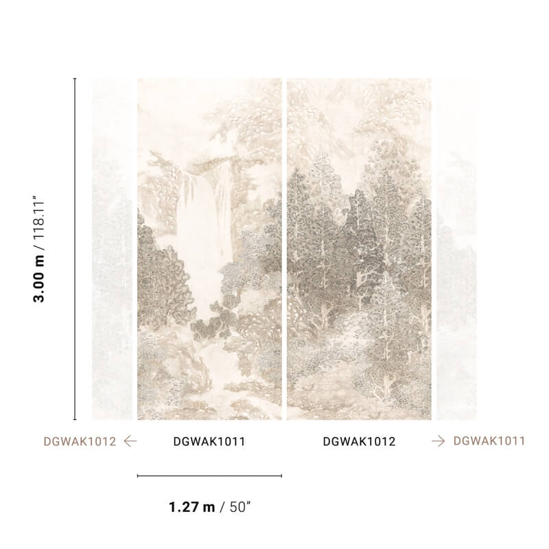 Fák barna fali poszter DGWAK101 (254X300 cm)