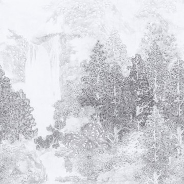 Fák szürke fali poszter DGWAK102 (254X300 cm)