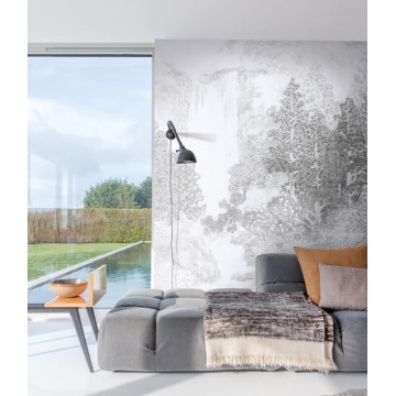 Fák szürke fali poszter DGWAK102 (254X300 cm)