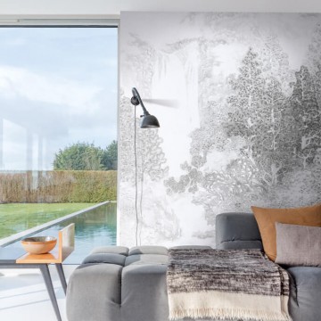 Fák szürke fali poszter DGWAK102 (254X300 cm)