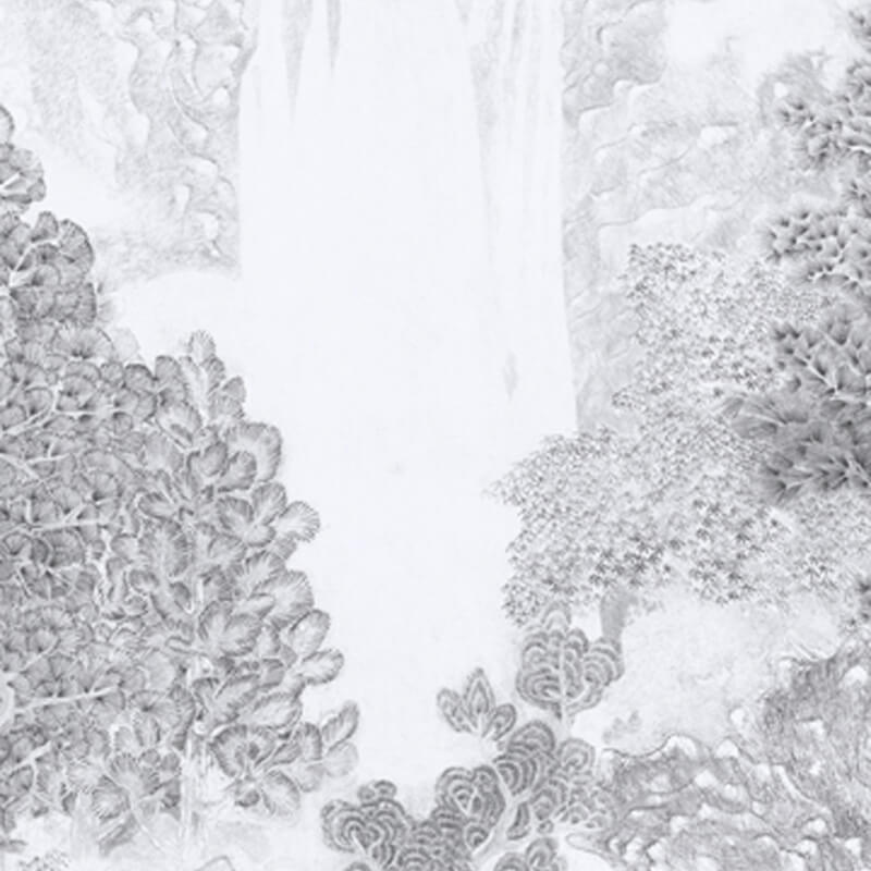 Fák szürke fali poszter DGWAK102 (254X300 cm)