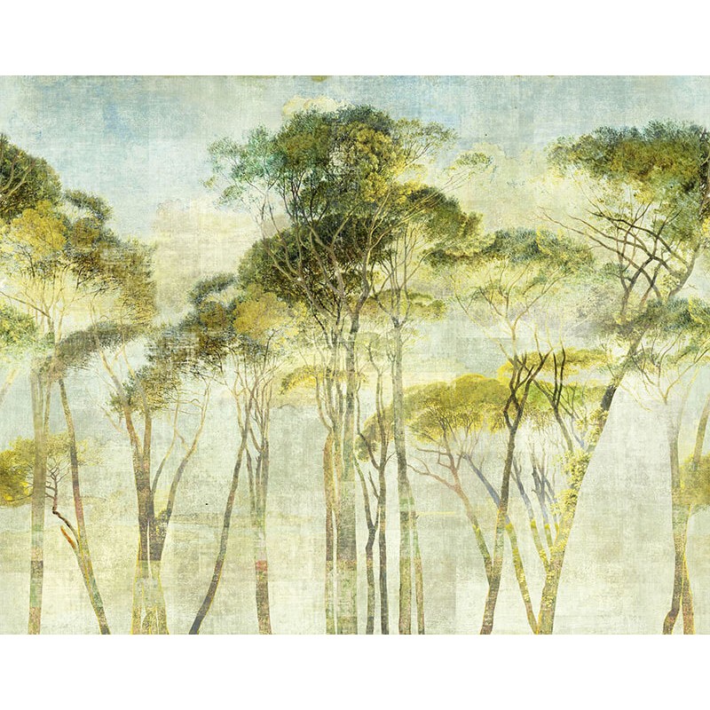 Fák egzotikus hangulatú fali poszter zöld DG2HYM101 (381X300 cm)