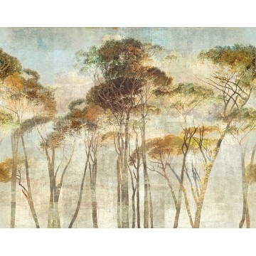 Fák egzotikus hangulatú fali poszter barna DG2HYM102 (381X300 cm)