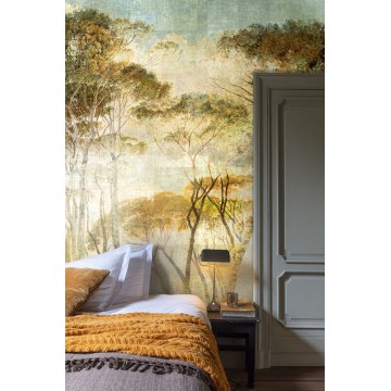 Fák egzotikus hangulatú fali poszter barna DG2HYM102 (381X300 cm)